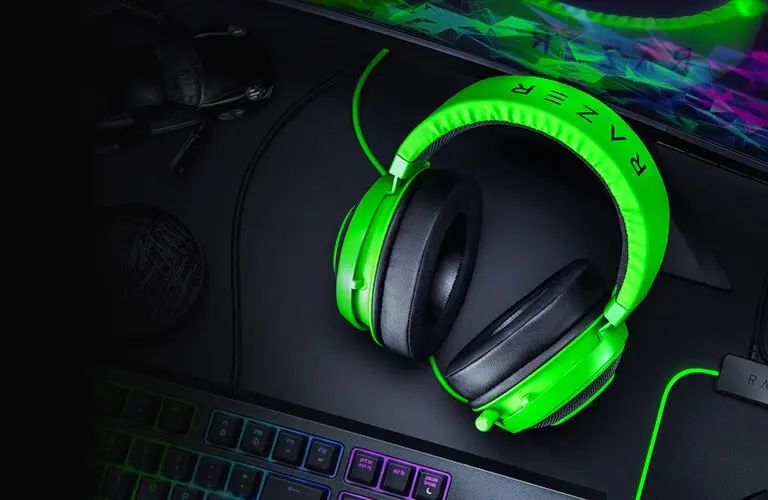 هدست گیمینگ باسیم ریزر مدل Kraken Green