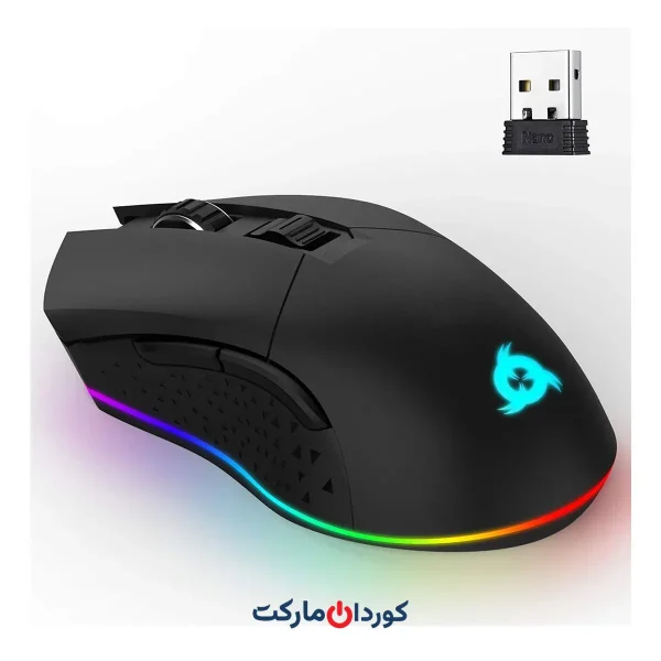 ماوس بازی بیسیم قابل شارژ Klim Blaze RGB + سنسور با دقت بالا