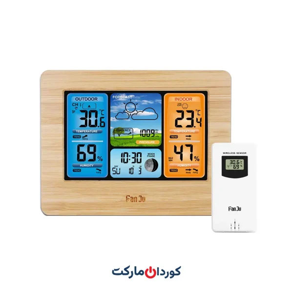 ایستگاه هواشناسی فانجو - Fanju مدل FJ3373 - پیش بینی آب و هوا، دما، رطوبت