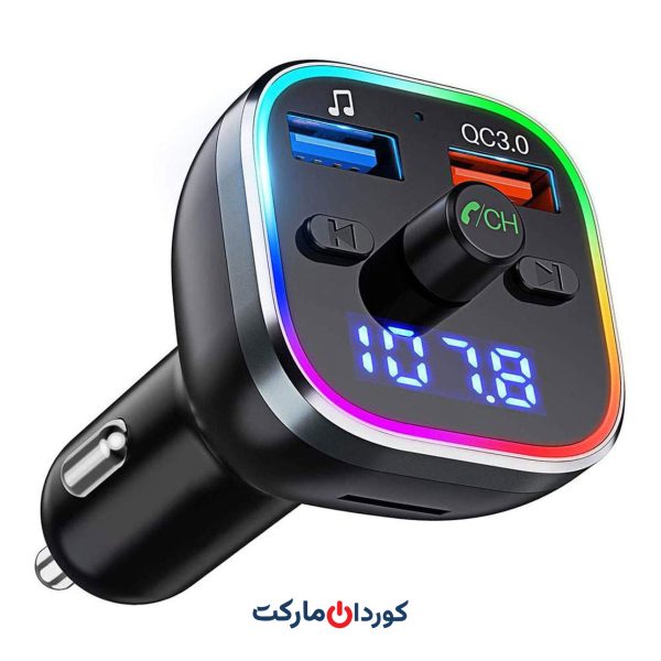 شارژر فندکی فست شارژ و گیرنده بلوتوث خودرو یو اس بی و تایپ سی Victsing