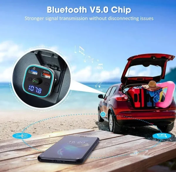 VicTsing فرستنده بلوتوث FM برای اتومبیل - VTBH378AB