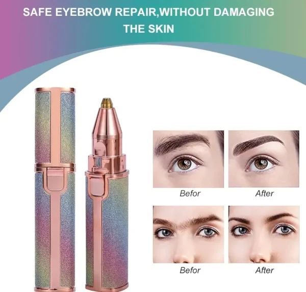 دستگاه اصلاح موهای صورت، ابرو، بینی Nuonove - Eyebrow Hair Remover 2 In 1