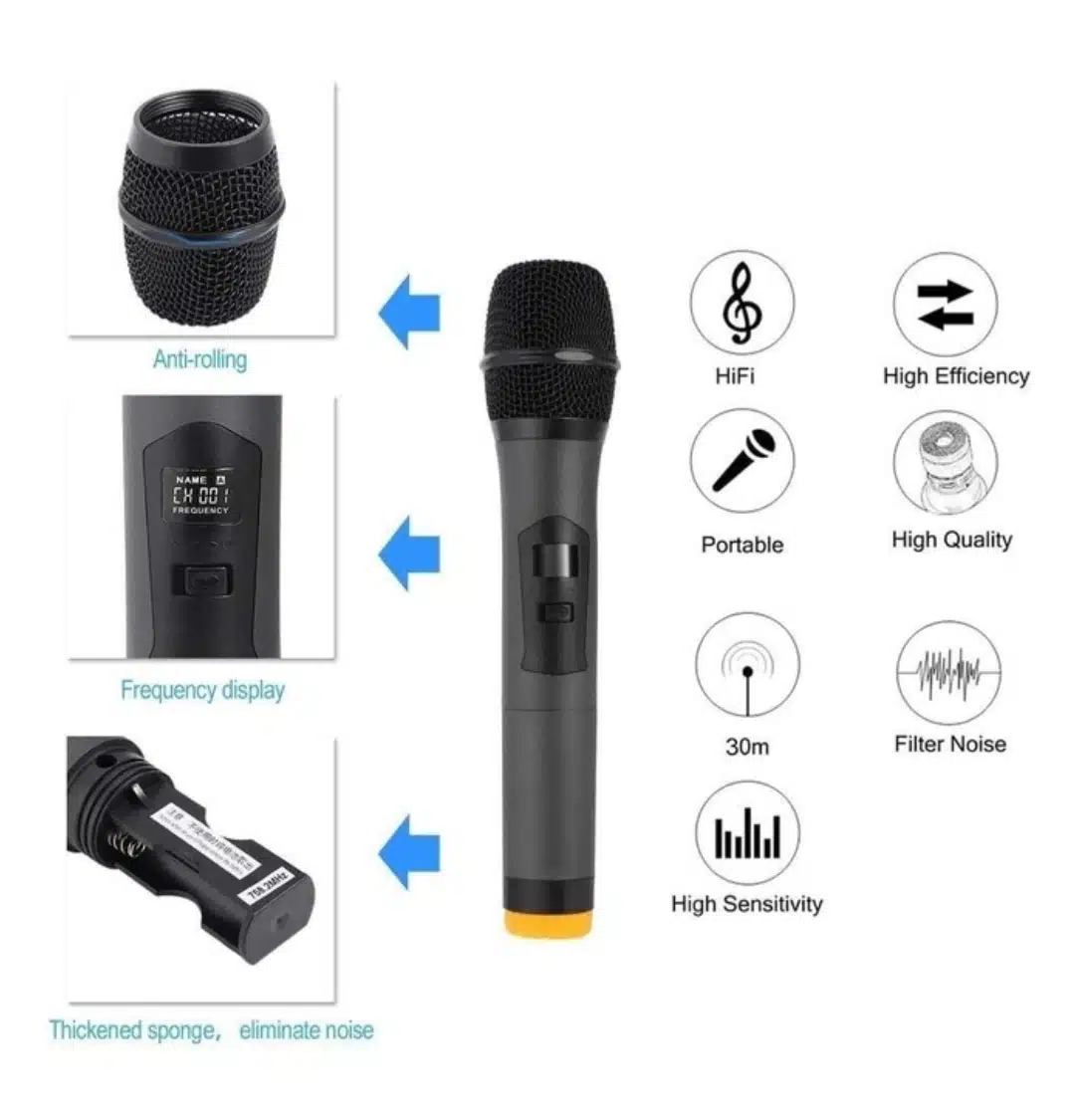 سیستم بی سیم کارائوکه حرفه ای - 2 میکروفون بلوتوثی Preup S9 Professional