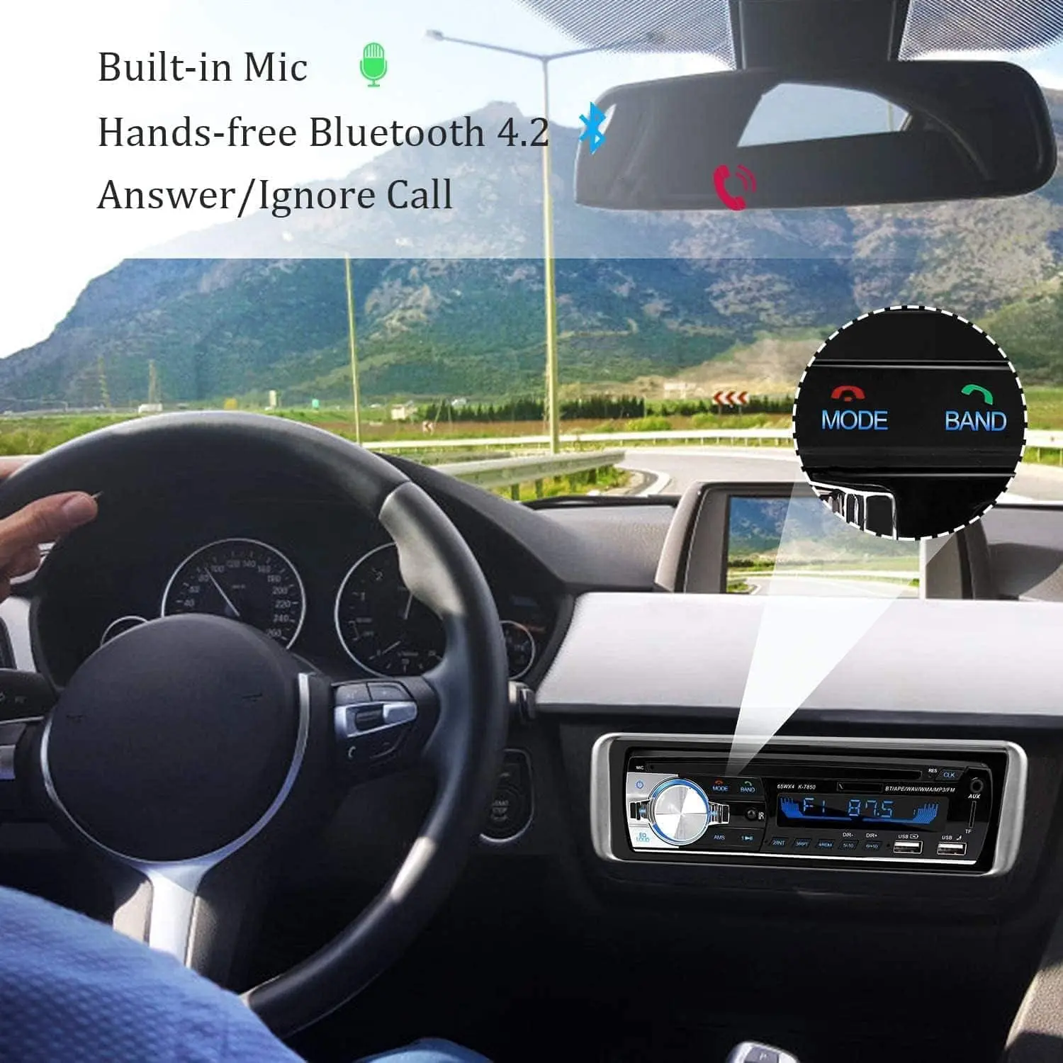 پخش خودرو بلوتوثی، اندروید-N-1901 - Car Radio Bluetooth Hands-Free, CENXINY | iOS