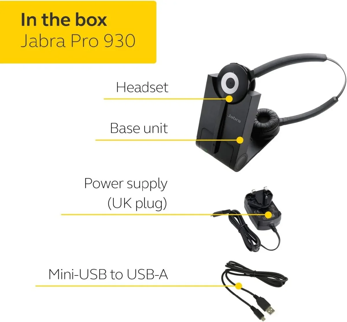 هدفون بی سیم میکروفون دار جبرا Jabra PRO 930 Duo MS - Image 3