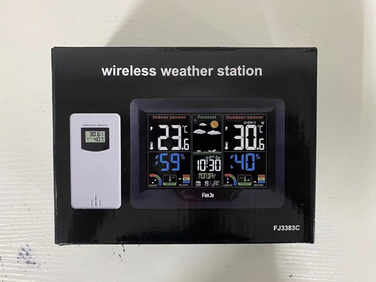ایستگاه هواشناسی فانجو – Fanju مدل FJ3383C – پیش بینی آب و هوا، دما، رطوبت