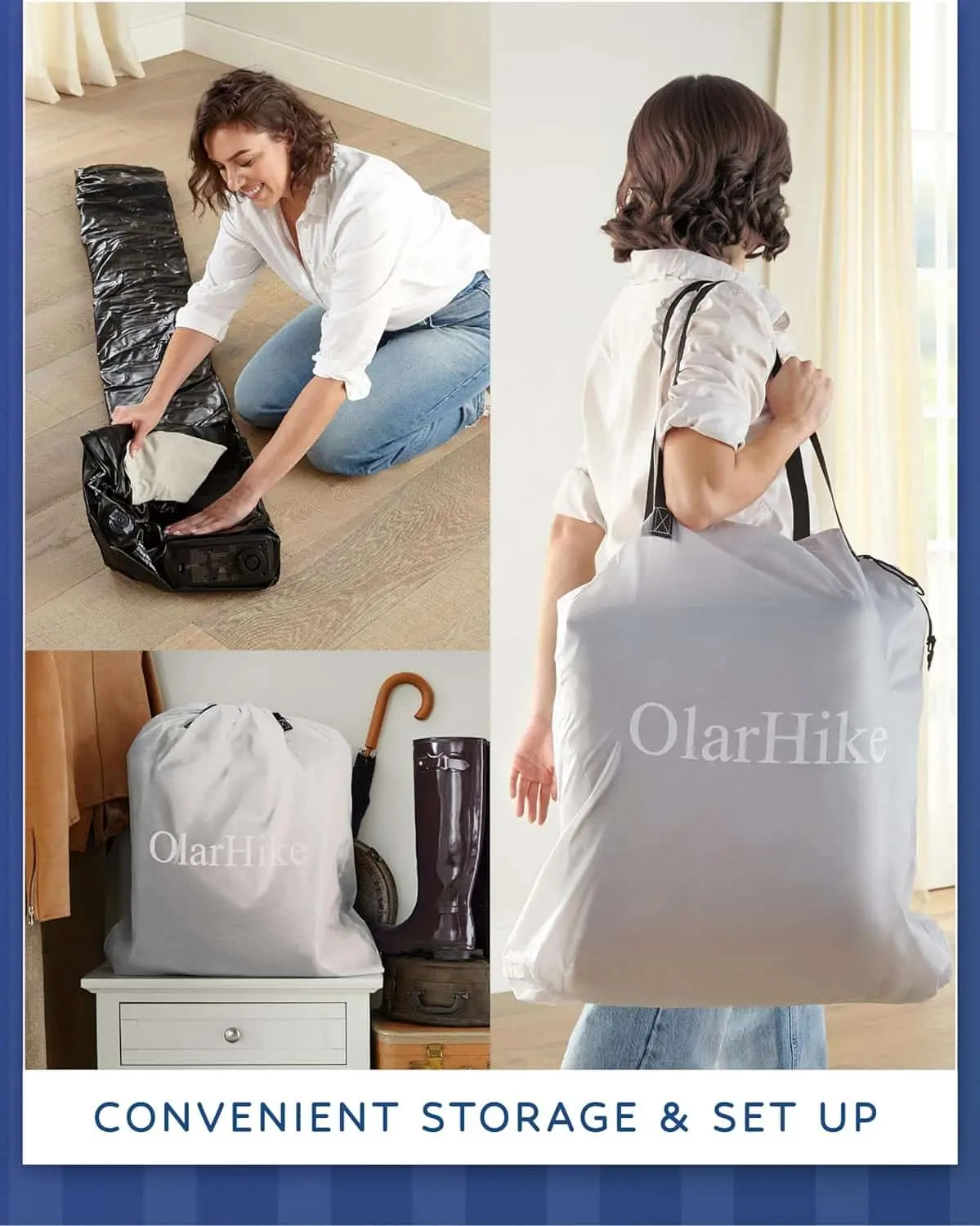 تشک بادی دو نفره با پمپ داخلی OlarHike - Luftmatratze