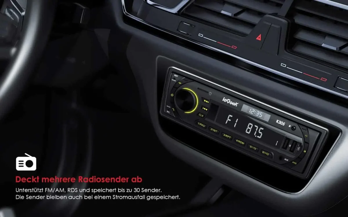 پخش خودرو ieGeek Car Radio Bluetooth 5.0 k305