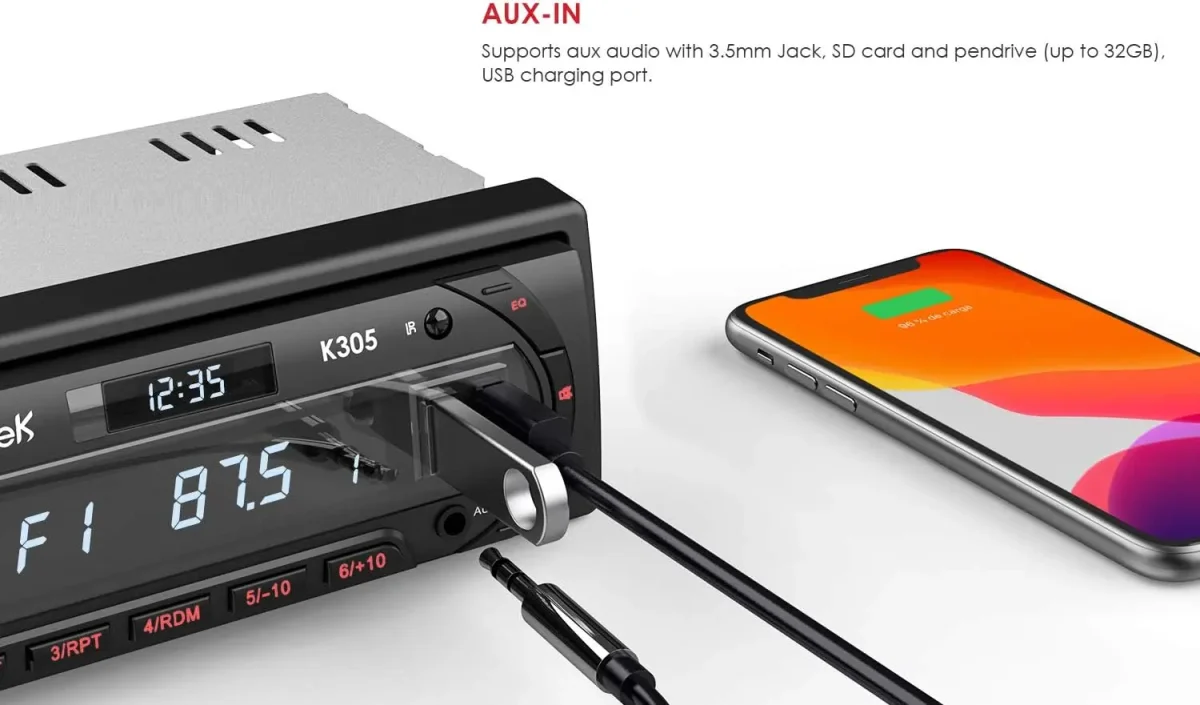 پخش خودرو ieGeek Car Radio Bluetooth 5.0 k305 - Image 7