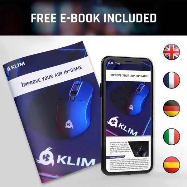 ماوس بازی بیسیم قابل شارژ Klim Blaze RGB + سنسور با دقت بالا