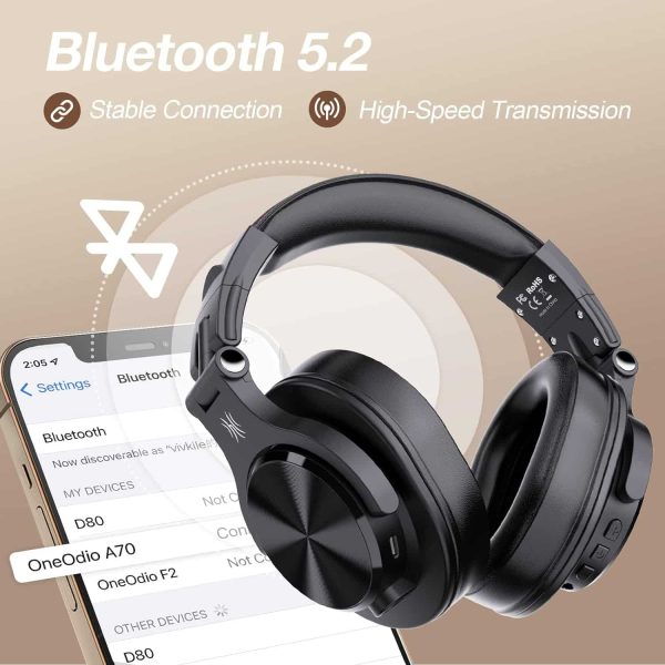 هدفون دی جی بلوتوثی OneOdio A70BT Black