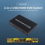 سوئیچ KVM مدل 2 پورت HDMI و USB برند Aimos