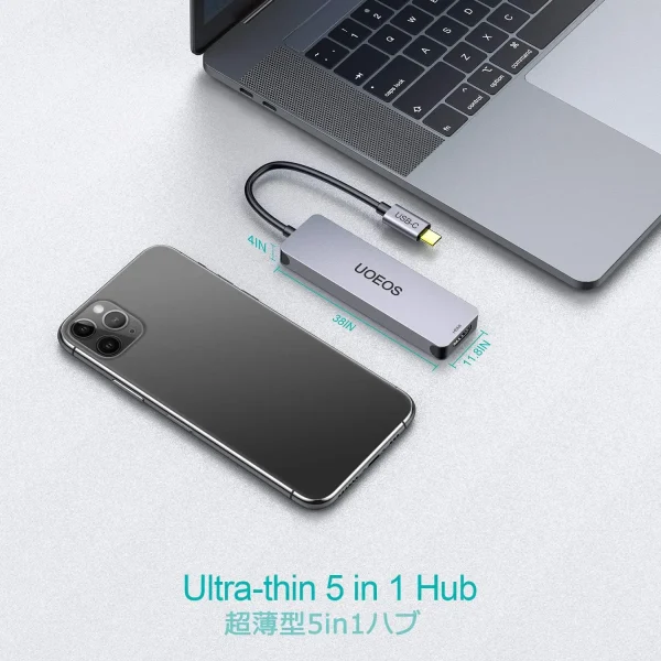 هاب (مبدل) تایپ سی به پورتهای مختلف C to Hdmi - uoeos