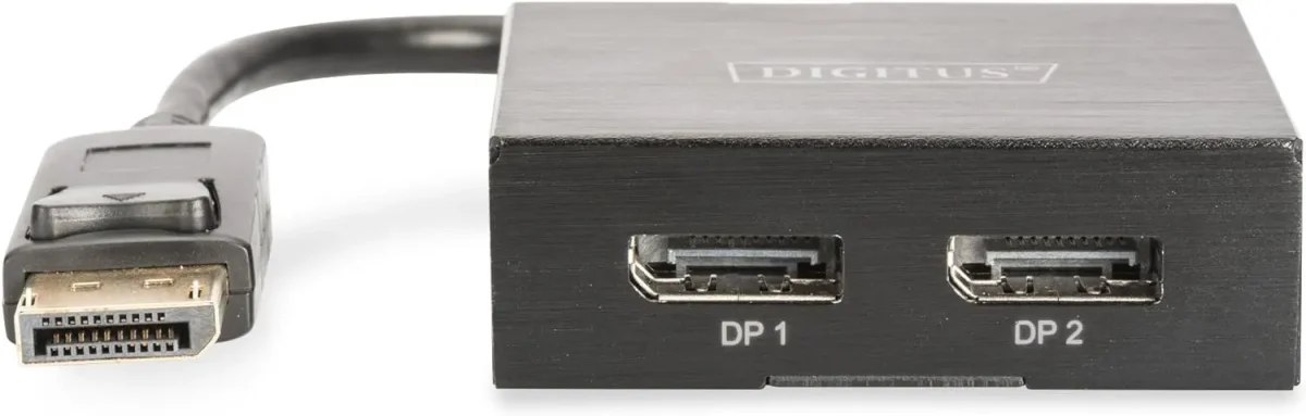 مبدل Digitus DisplayPort، اسپلیتر، DP به 2X DP، 4K Ultra HD، 4096 x 2160 پیکسل، مشکی