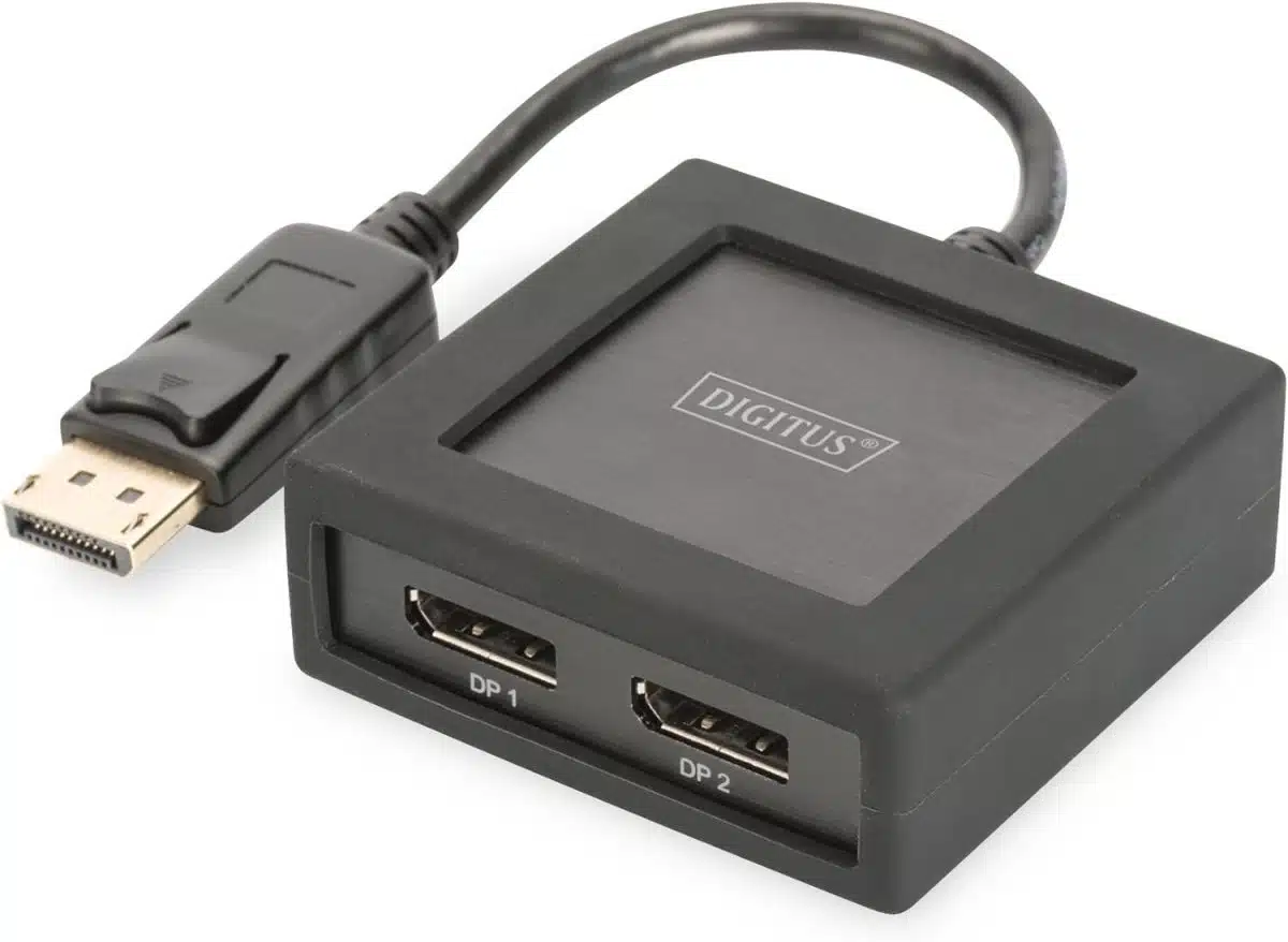 مبدل Digitus DisplayPort، اسپلیتر، DP به 2X DP، 4K Ultra HD، 4096 x 2160 پیکسل، مشکی
