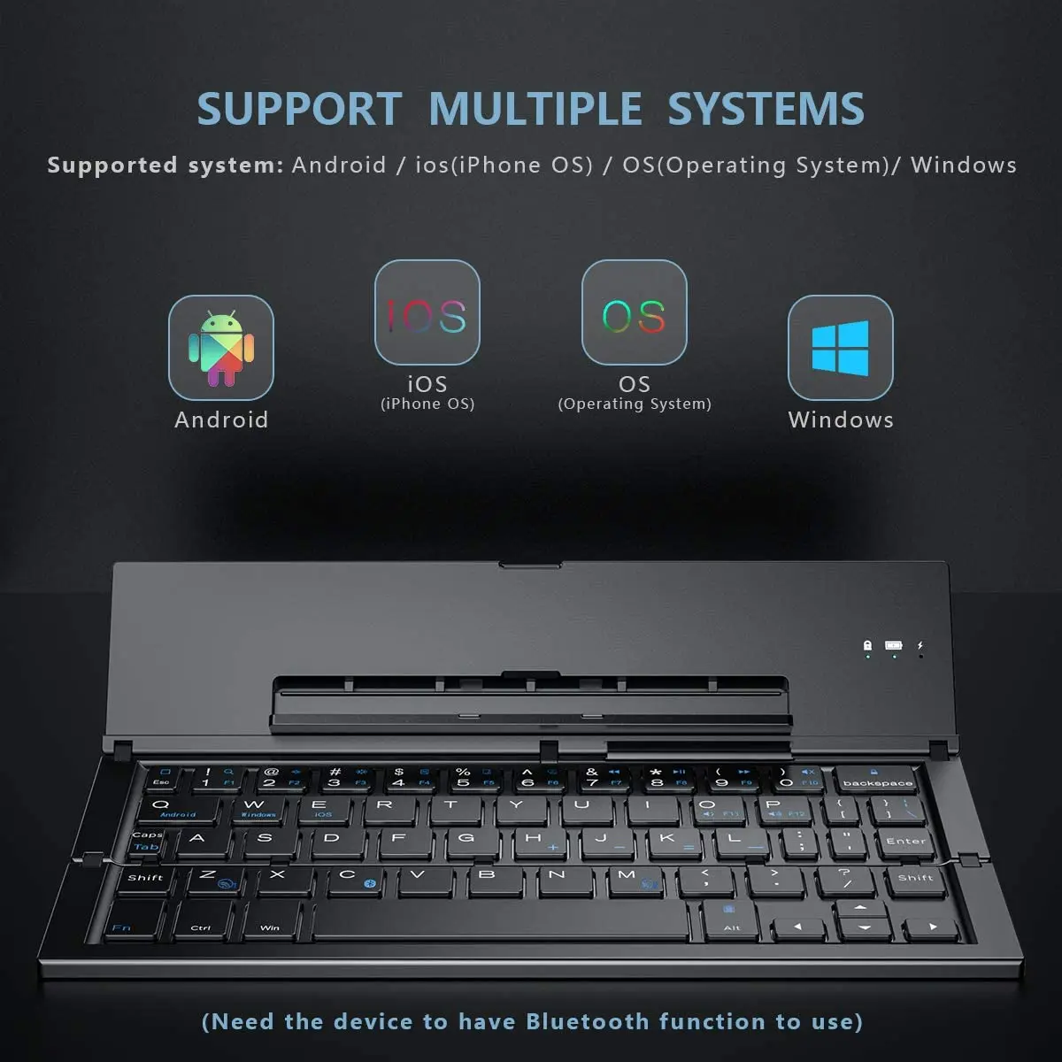 مینی کیبورد تاشو بلوتوثی قابل حمل Folding Keyboard