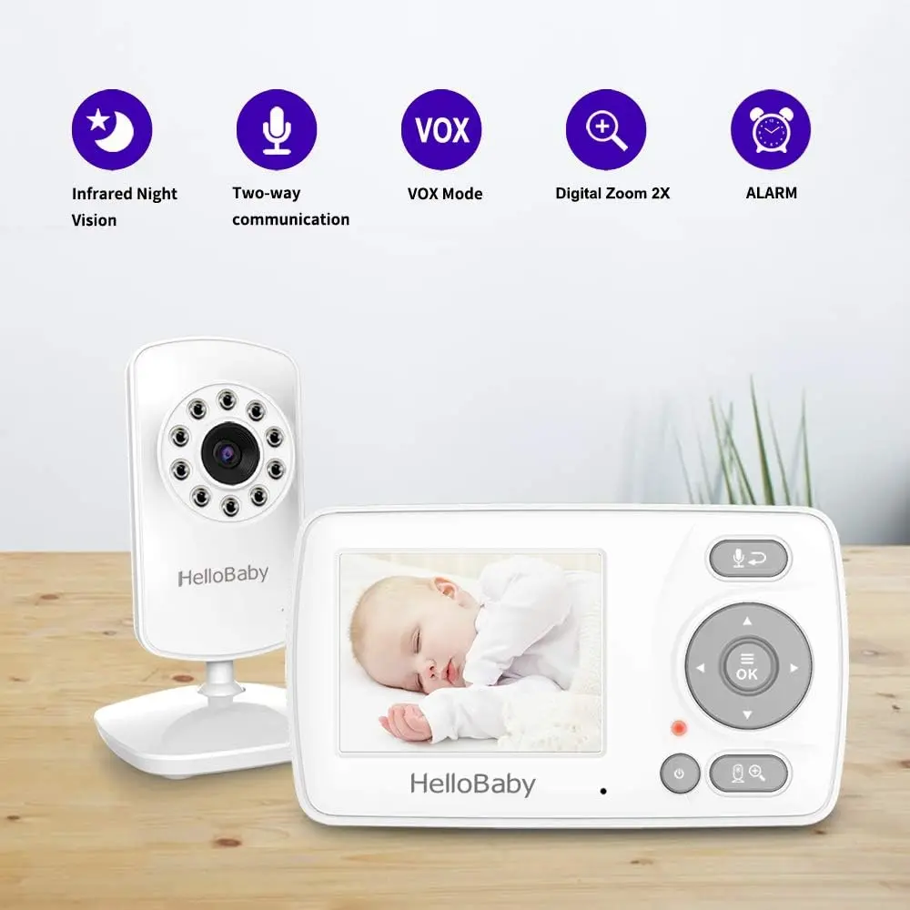 پیجر و دوربین امنیتی خانگی کودک HelloBaby Baby Monitor with Camera HB30