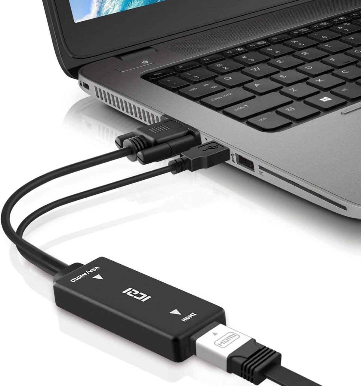 مبدل VGA به HDMI با پورت USB | برند ICZI