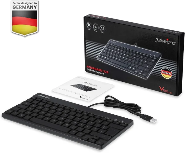 صفحهکلید سیم دار USB با نور پسزمینه مدل PERIBOARD-326 برند Perixx