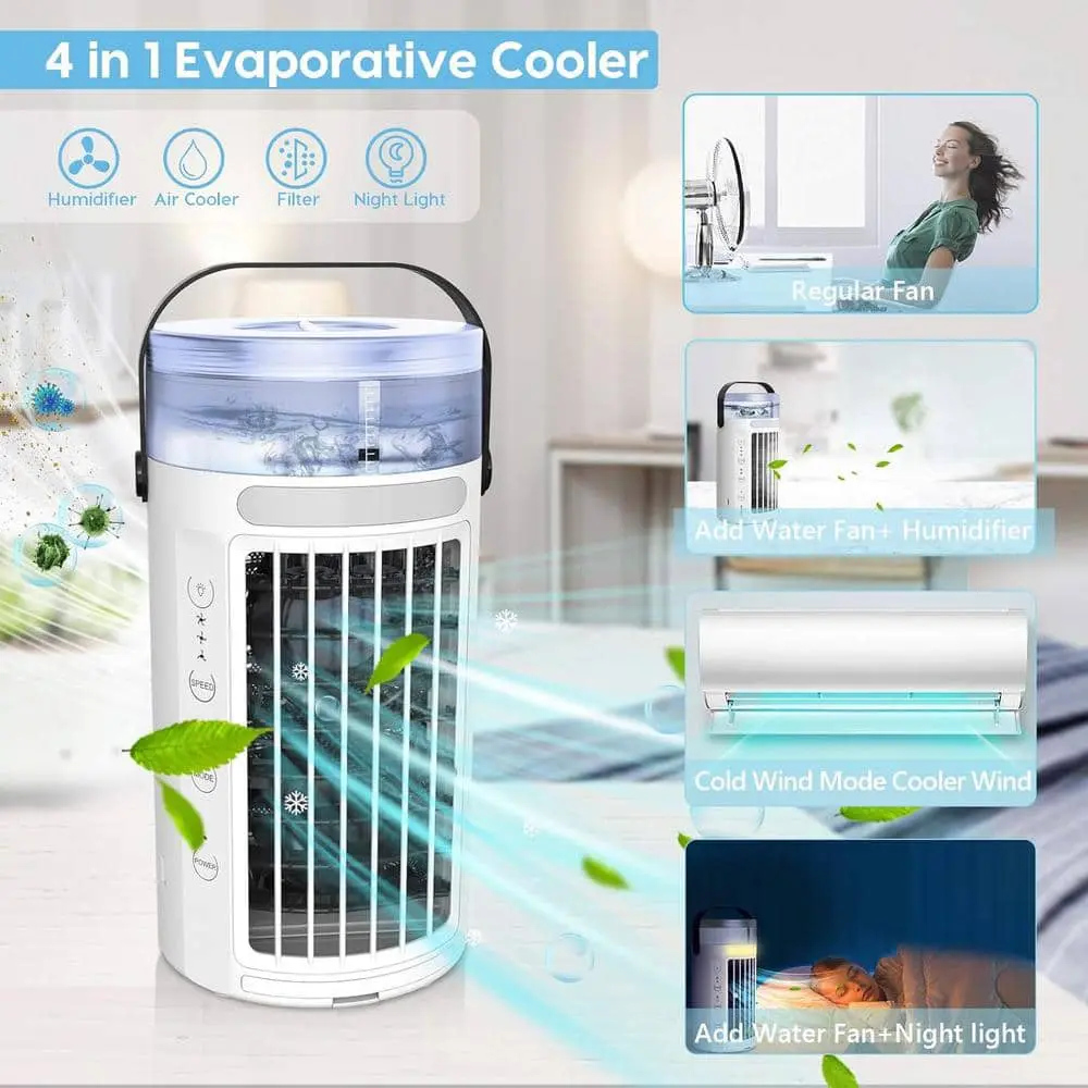 کولر آبی پرتابل Cooling Fan | درجه بندی، نور شبانه