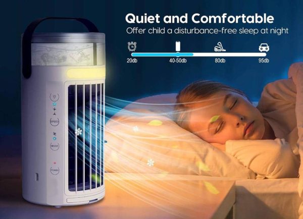 کولر آبی پرتابل Cooling Fan | درجه بندی، نور شبانه