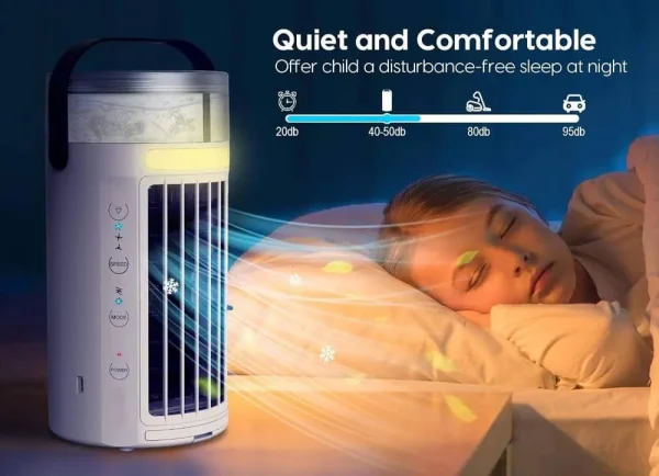 کولر آبی پرتابل Cooling Fan | درجه بندی، نور شبانه
