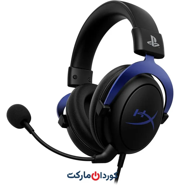 هدست (هدفون) گیمینگ HyperX Cloud ، دارای مجوز رسمی پلی استیشن، برای PS5 و PS4، میکروفون حذف نویز
