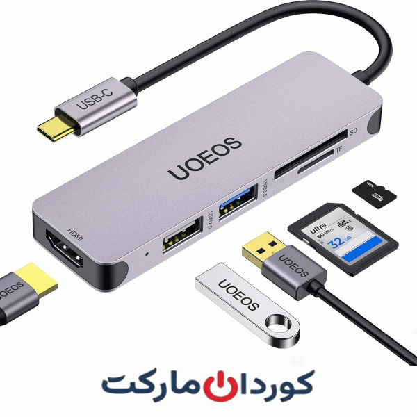 هاب (مبدل) تایپ سی به پورتهای مختلف C to HDMI – UOEOS