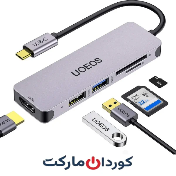 هاب (مبدل) تایپ سی به پورتهای مختلف C to HDMI – UOEOS
