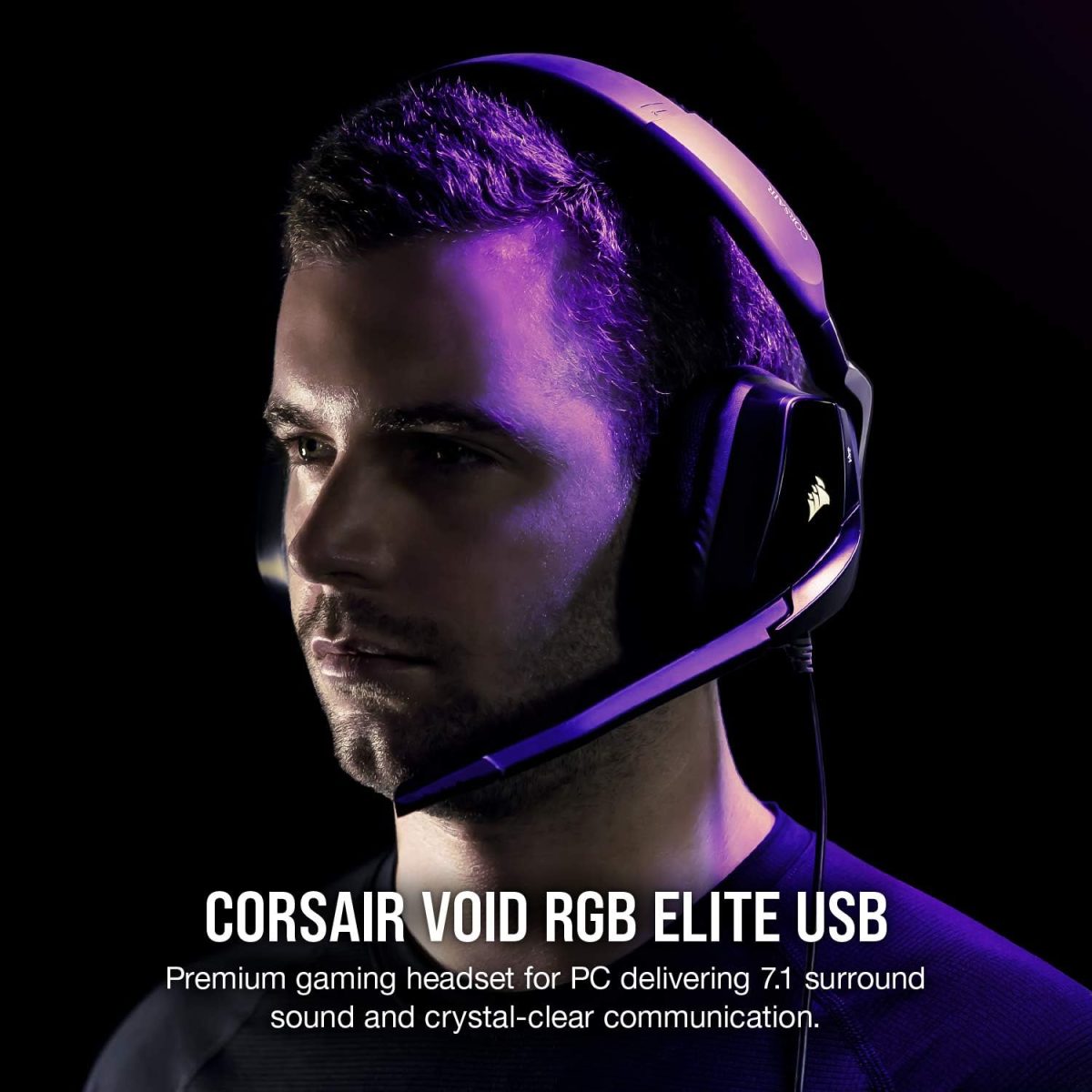 هدست مخصوص بازی کورسیر | مشکی Corsair مدل VOID RGB ELITE USB Premium Gaming Headset with 7.1