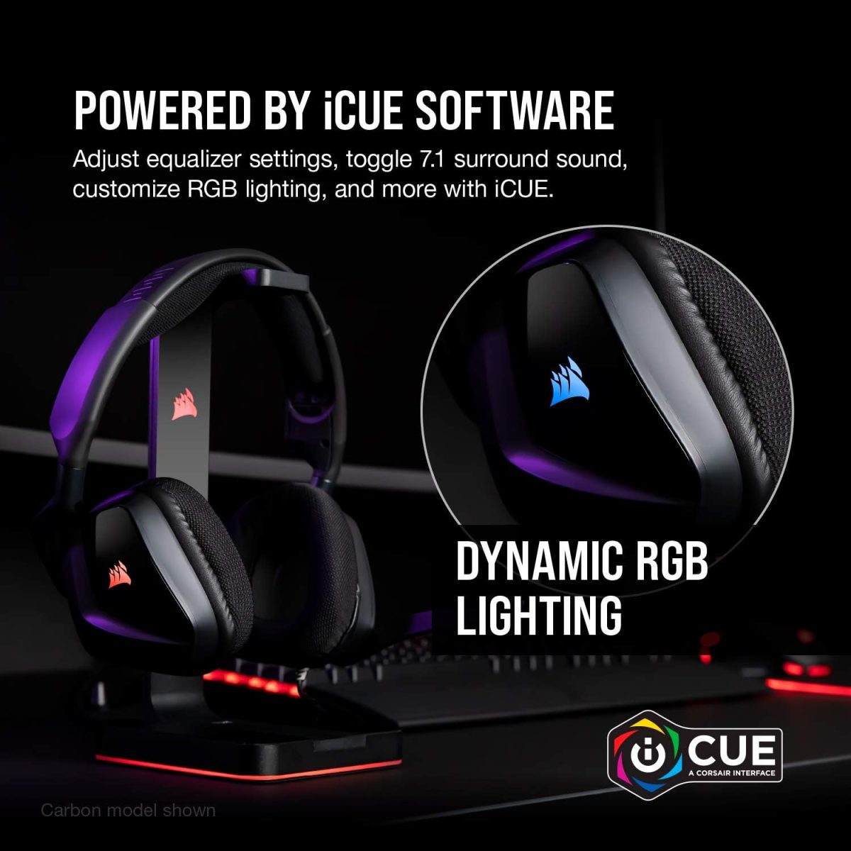 هدست مخصوص بازی کورسیر | مشکی Corsair مدل VOID RGB ELITE USB Premium Gaming Headset with 7.1