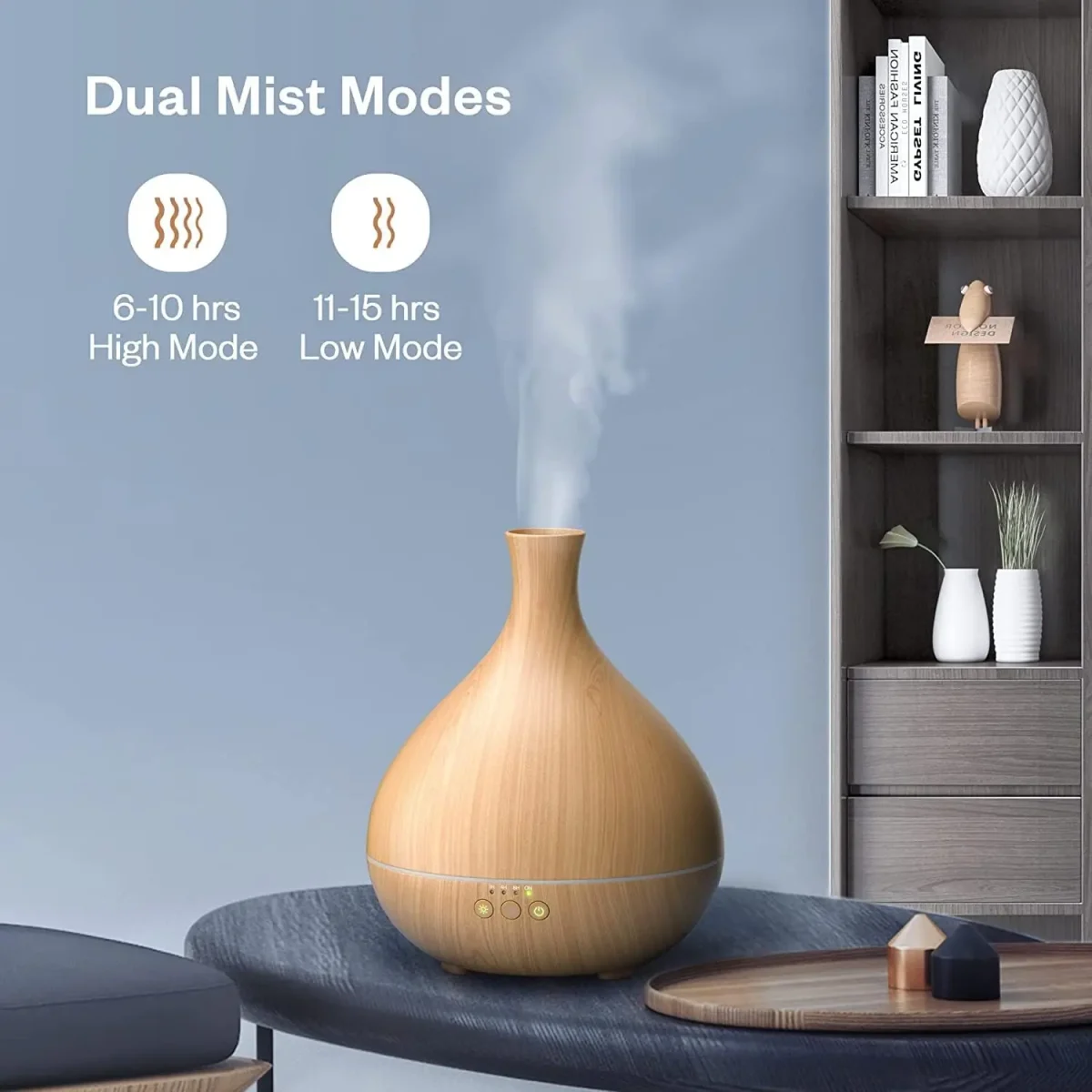 دستگاه بخور/خوشبو کننده و رطوبت ساز (آروماتراپی هوشمند) Vivlot, Aroma Diffuser | با تایمر و 7 نور RGB، مدل | 500 میلی متر VL-PCN009