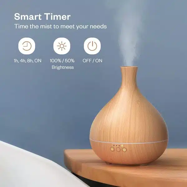 دستگاه بخور/خوشبو کننده و رطوبت ساز (آروماتراپی هوشمند) Vivlot, Aroma Diffuser | با تایمر و 7 نور RGB، مدل | 500 میلی متر VL-PCN009