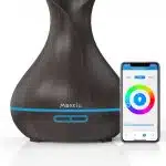 دستگاه بخور/خوشبو کننده و رطوبت ساز (آروماتراپی هوشمند) Maxcio, Aroma Diffuser | با تایمر و 7 نور RGB، مدل DT-1522-X