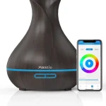 دستگاه بخور/خوشبو کننده و رطوبت ساز (آروماتراپی هوشمند) Maxcio, Aroma Diffuser | با تایمر و 7 نور RGB، مدل DT-1522-X