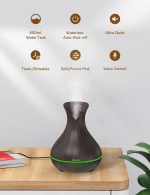 دستگاه بخور/خوشبو کننده و رطوبت ساز (آروماتراپی هوشمند) Maxcio, Aroma Diffuser | با تایمر و 7 نور RGB، مدل DT-1522-X