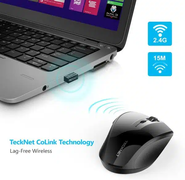 ماوس بی‌سیم TeckNet Silent Plus، 2.4G، گیرنده نانو M106