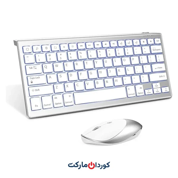 ماوس و کیبورد Wi-Fi با سه بلوتوث همزمان و نور پس زمینه Jelly Comb مدل IWG-LJTZ01