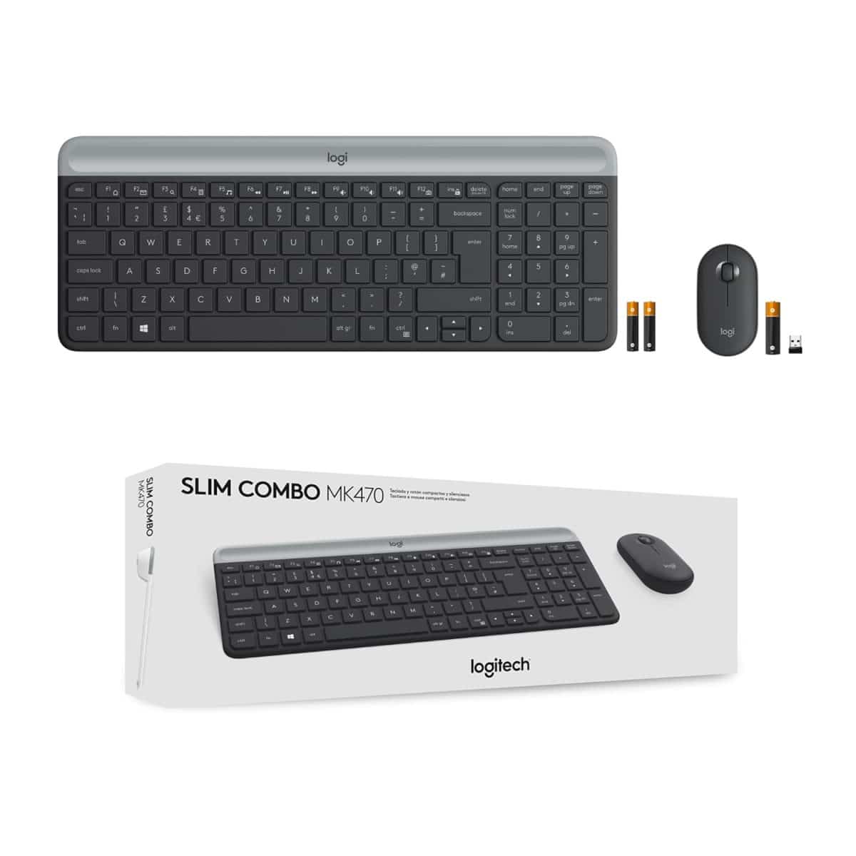 کیبورد و ماوس بی سیم لاجیتک logitech مدل MK470 SLIM