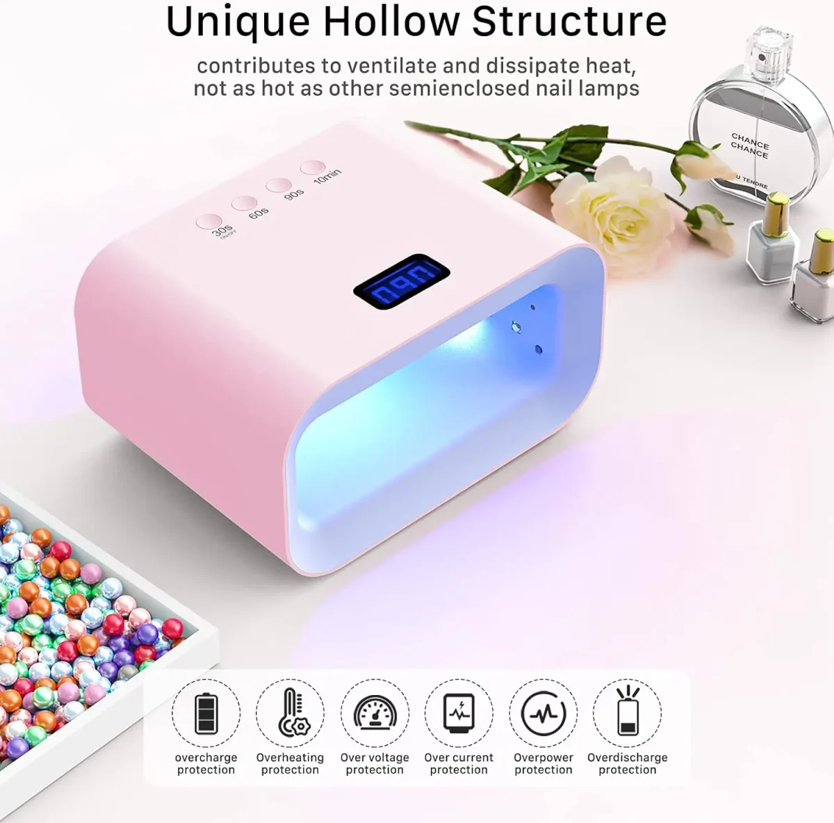 دستگاه O'vinna UV LED Nail Lamp مدل WT60، لامپ ناخن، 150وات