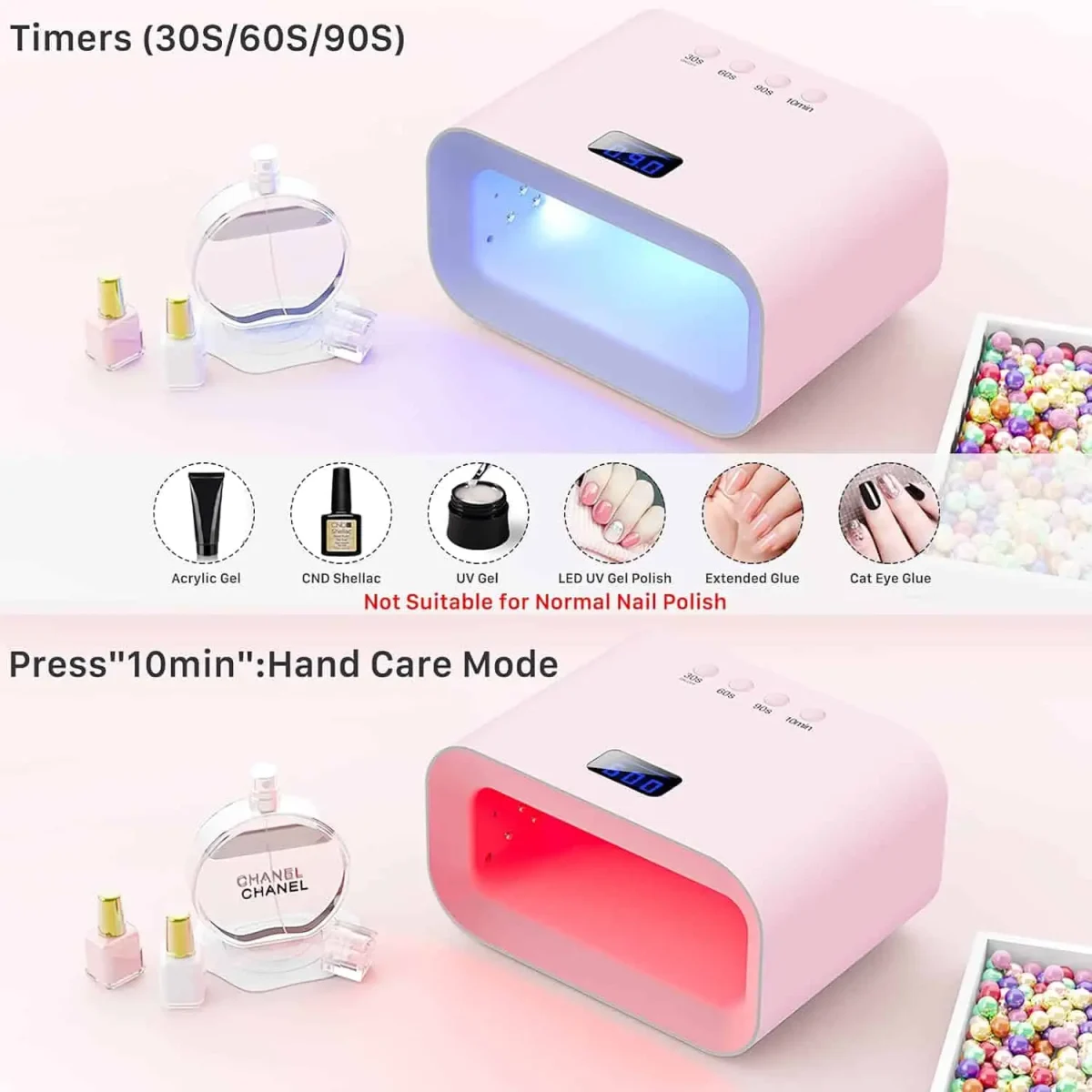 دستگاه O'vinna UV LED Nail Lamp مدل WT60، لامپ ناخن، 150وات