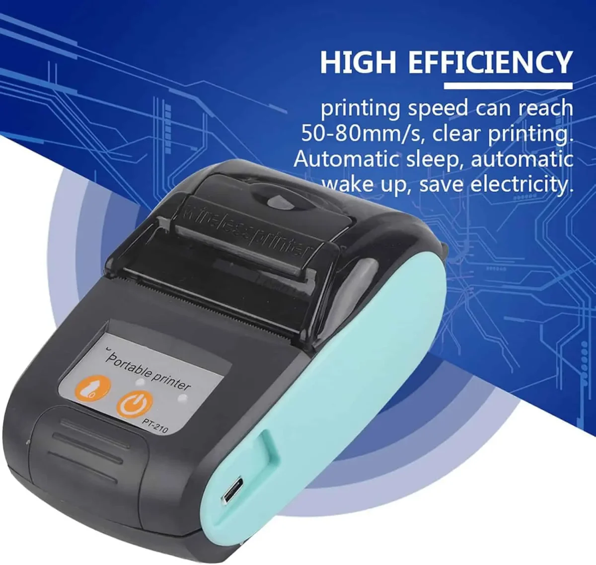 پرینتر لیبل زن و پرینتر حرارتی GOOJPRT Portable Printer مدل PT-210