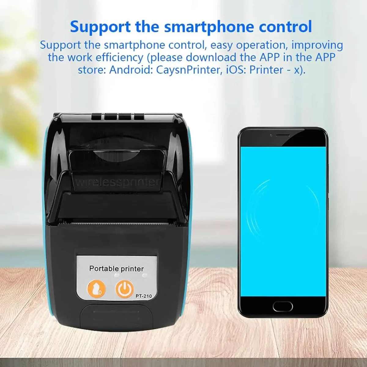 پرینتر لیبل زن و پرینتر حرارتی GOOJPRT Portable Printer مدل PT-210
