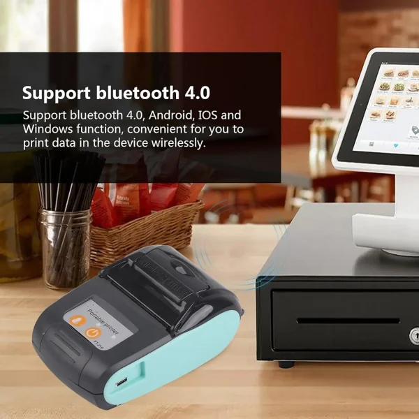 پرینتر لیبل زن و پرینتر حرارتی GOOJPRT Portable Printer مدل PT-210