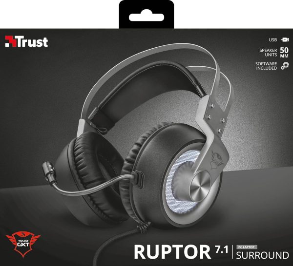 هدست (هدفون) گیمینگ Trust Gaming GXT 4376 Ruptor 7.1، کنترل ولوم صدای On-Ear Cup