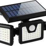 چراغ های خورشیدی FLOWood ، با سنسور حرکت، ضد آب | 118 چراغ LED | قابل تنظیم 360 درجه