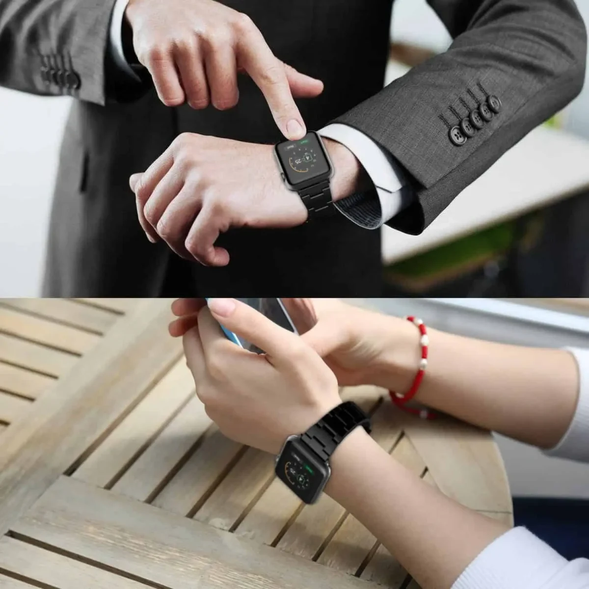 بند ساعت JETech برای Apple Watch 38mm و 40mm، فولاد ضد زنگ، مشکی - Image 6