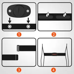 بند قفسه سینه مانیتور ضربان قلب، بلوتوثی و ضد آب مدل HR6 | moofit