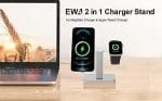 پایه شارژر EWA 2 in 1 Magsafe Charger Stand، جنس آلومینیوم