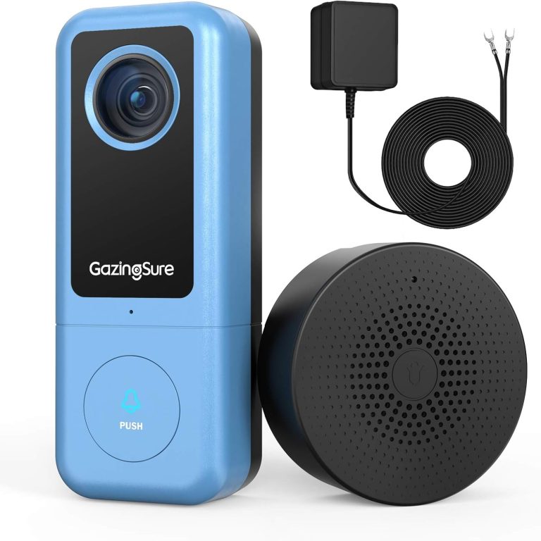 دوربین زنگ در، وای فای هوشمند 2K با زنگ داخلی مدل GazingSure Video Doorbell ضدآب